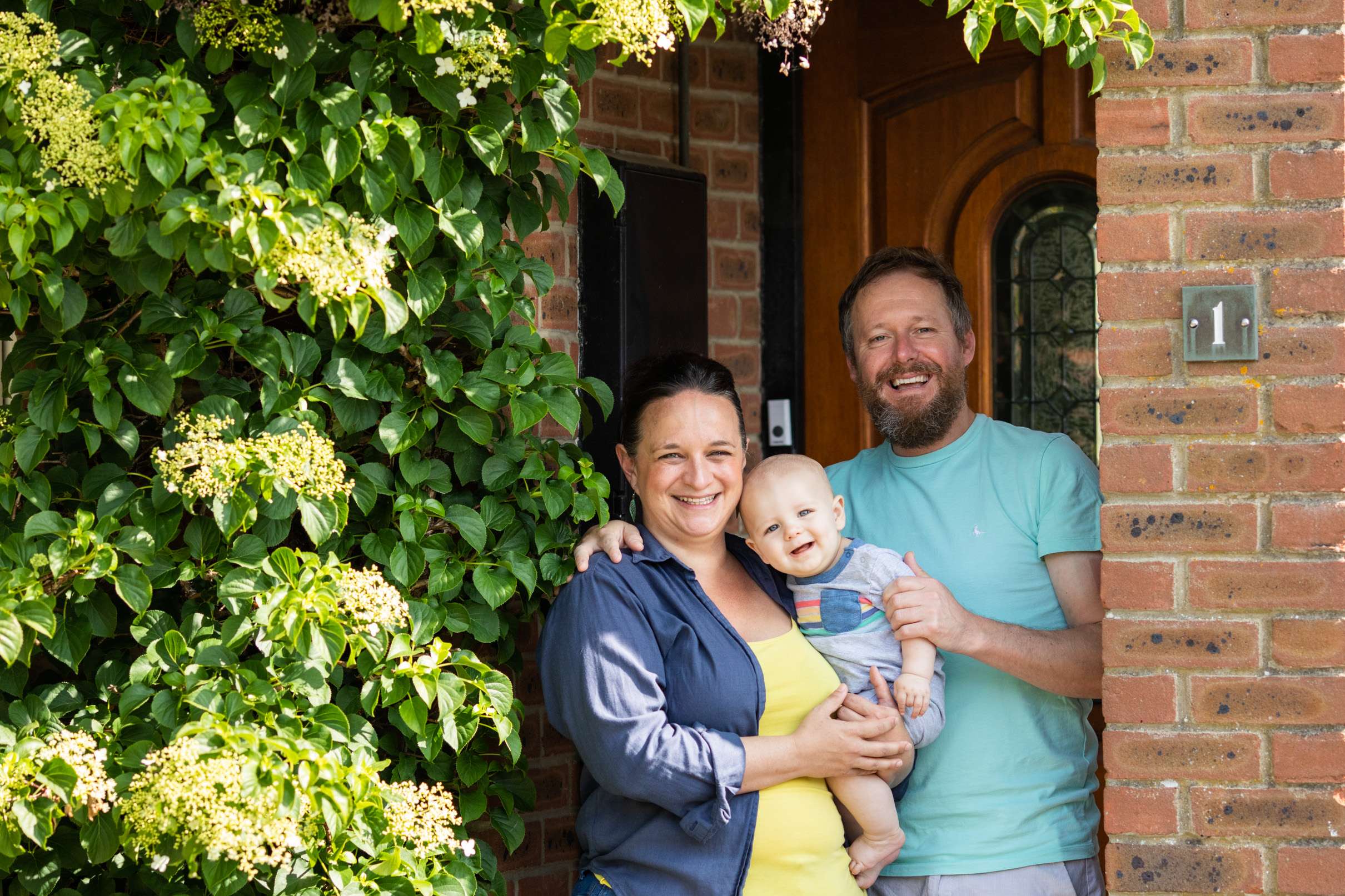 A doorstep family portrait photo in chichester